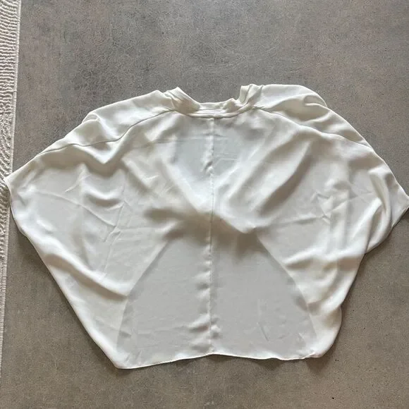 Trina Turk Cream Drape Blouse - Picture 7 of 7